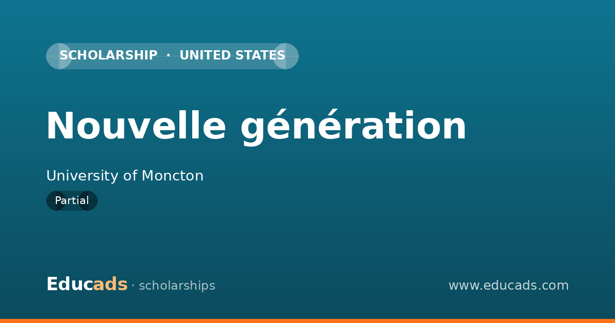 Nouvelle génération scholarship