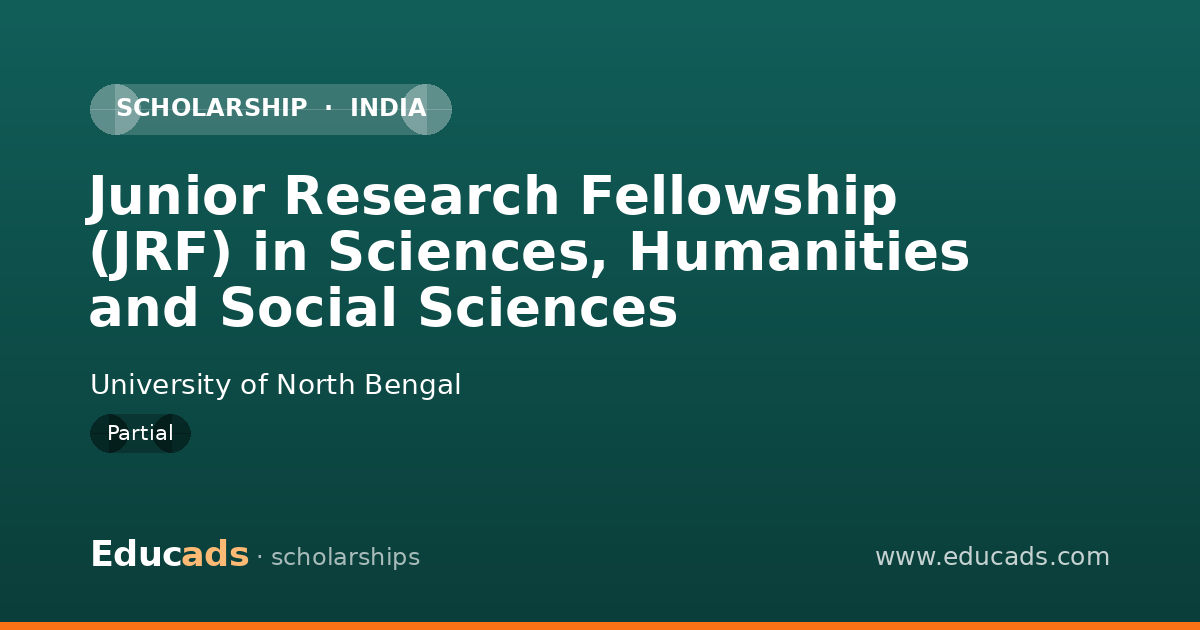 Junior Research Fellowship (JRF) in Sciences, Humanities and Social Sciences scholarship