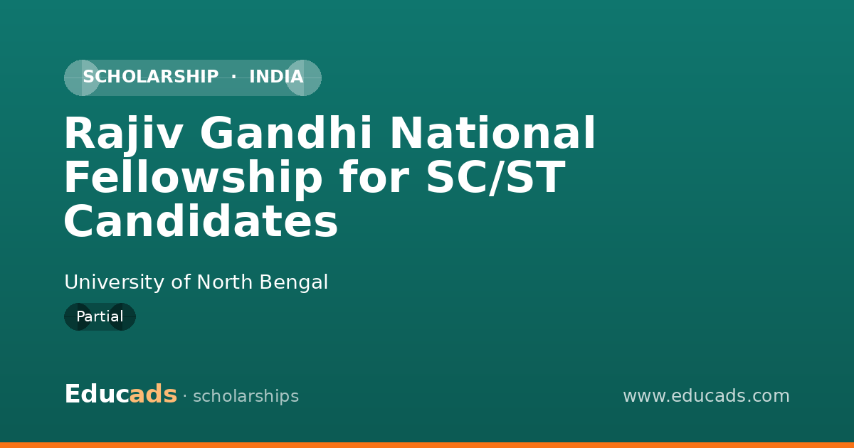 Rajiv Gandhi National Fellowship for SC/ST Candidates scholarship