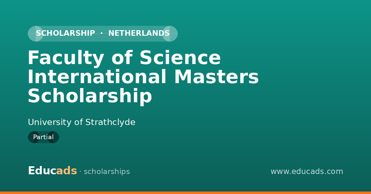 Faculty of Science International Masters Scholarship scholarship