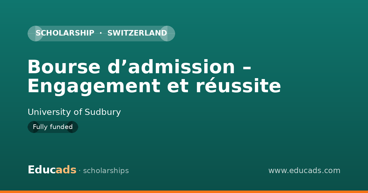 Bourse d’admission – Engagement et réussite scholarship
