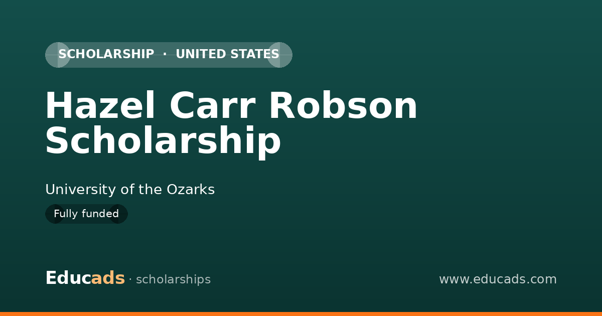 Hazel Carr Robson Scholarship scholarship