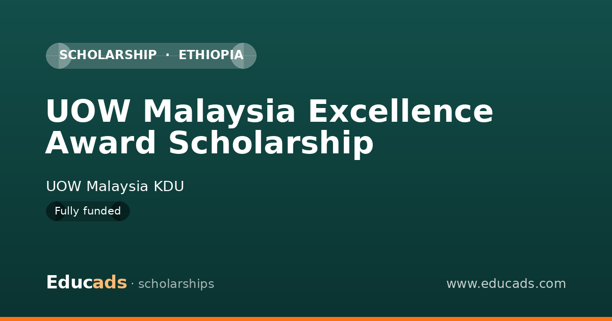 UOW Malaysia Excellence Award Scholarship scholarship