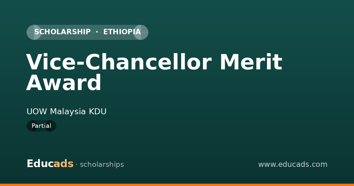 Vice-Chancellor Merit Award scholarship