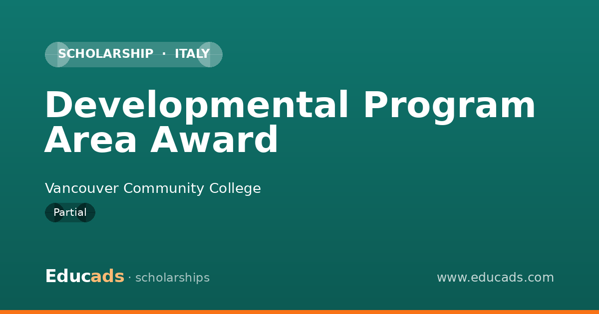 Developmental Program Area Award scholarship