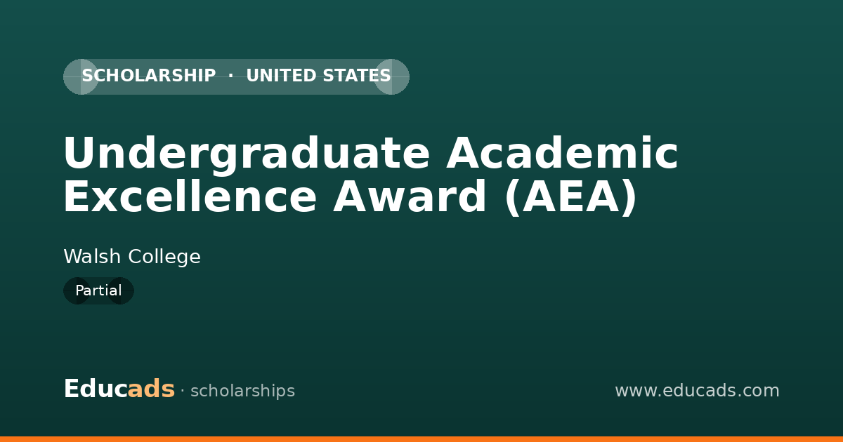 Undergraduate Academic Excellence Award (AEA) scholarship