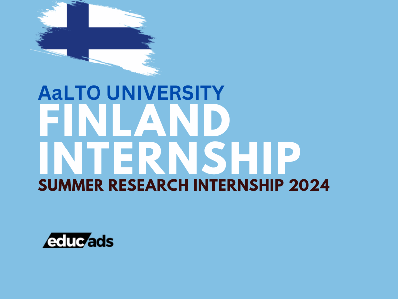 Aalto University Summer Research Internship 2024 In Finland